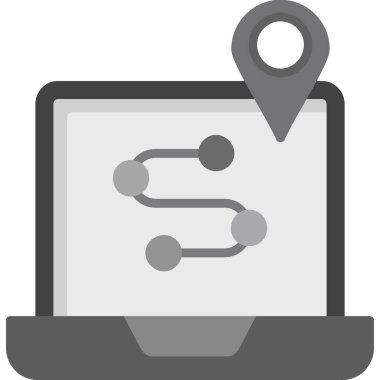 konum pin haritası simgesi doldurulmuş dış hat biçimi