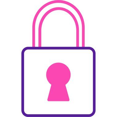 Kilit. Web simgesi basit illüstrasyon