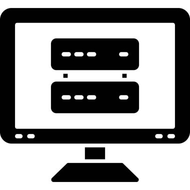 Bilgisayar. Web simgesi basit illüstrasyon