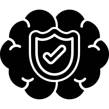 Kalkan simgesi, basit vektör illüstrasyonu