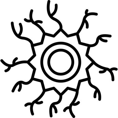 bakteri virüsü simgesi ana hat biçiminde