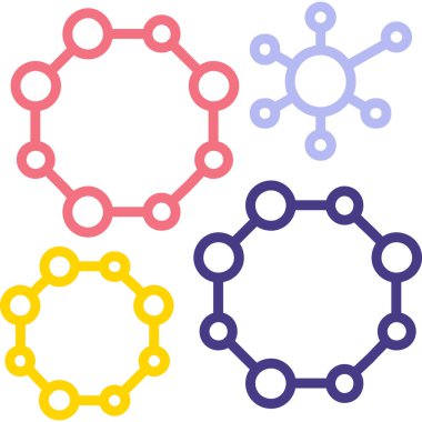 Molekül vektör çizimi tasarımı