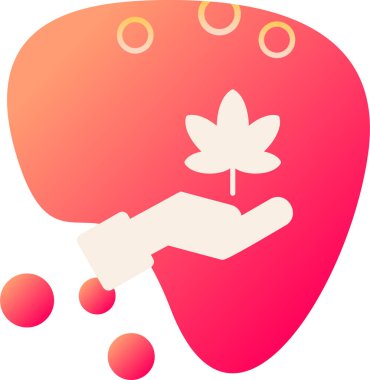 Yaprak simgesi, vektör illüstrasyonu