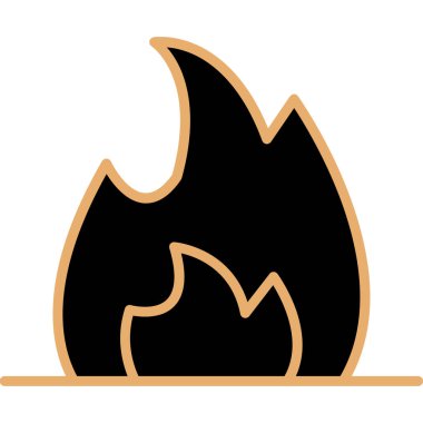 ateş alevi simgesi vektör illüstrasyon tasarımı