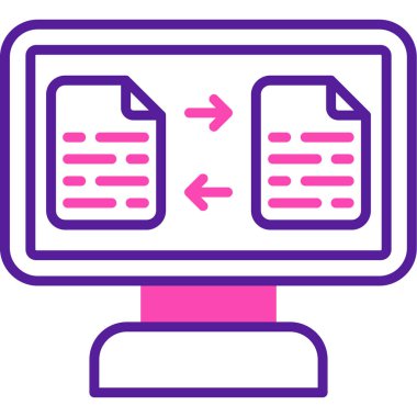 Bilgisayar. Web simgesi basit illüstrasyon