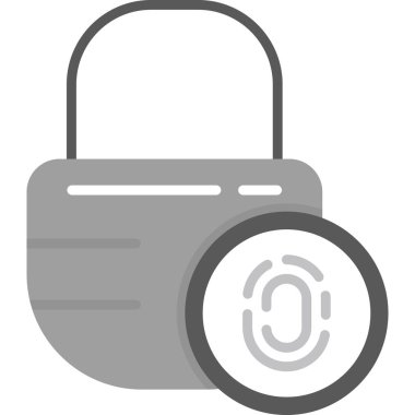 Kilit simgesi. Web için basit asma kilit vektör simgeleri çizimi