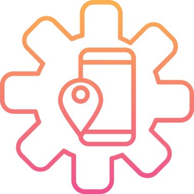 Bir benzin istasyonunun modern bir simgesinin vektör çizimi