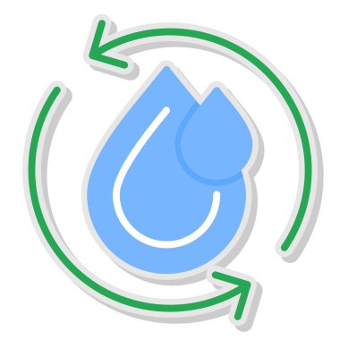 Su damlası simgesini ana hatlarıyla doldur