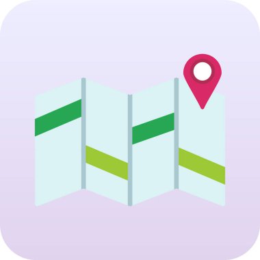 harita gezinme simgesi, vektör illüstrasyonu