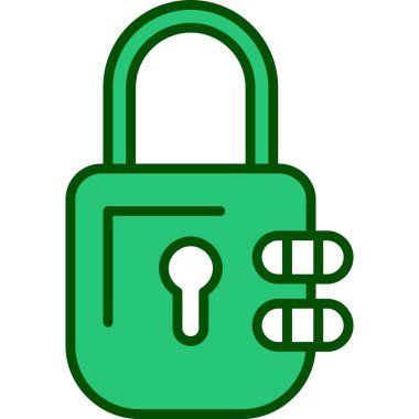 Kilit simgesi. Web için kilit vektör simgelerinin özet çizimi