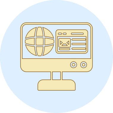 Web simgesi vektör illüstrasyonu