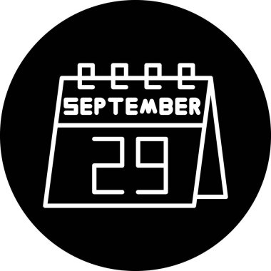 Takvim simgesinin vektör illüstrasyonu