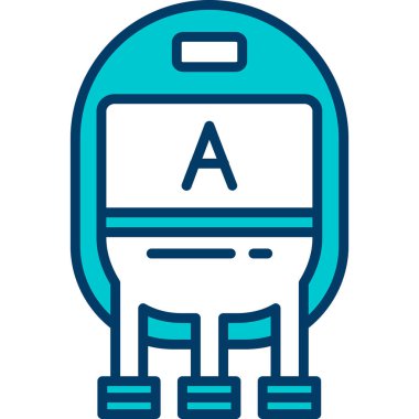 sırt çantası simgesi vektör illüstrasyonu