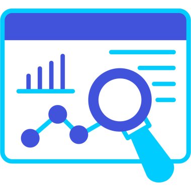 Analiz çizelgesi simgesi, vektör illüstrasyonu