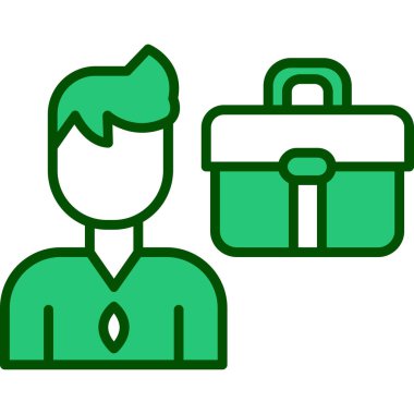 Evrak çantalı bir adamın vektör çizimi