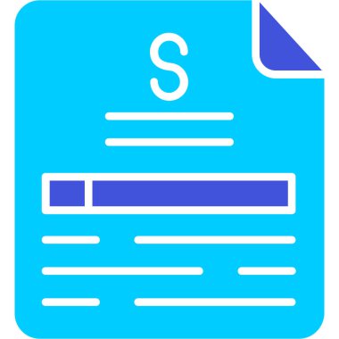 belge dosya simgesi, vektör illüstrasyonu