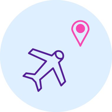 Bir harita simgesinin vektör illüstrasyonu