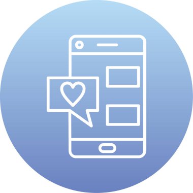 Sohbet mesajı. Basit resimleme