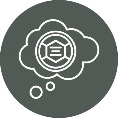 Bir bulut simgesinin vektör illüstrasyonu