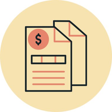 Belge. Basit web vektör illüstrasyonu