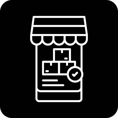 dükkan simgesi vektör illüstrasyonu