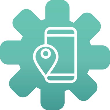 Vektör konumu simge illüstrasyonu