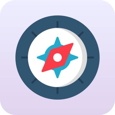 pusula gezinme simgesi doldurulmuş ana hatlar biçiminde