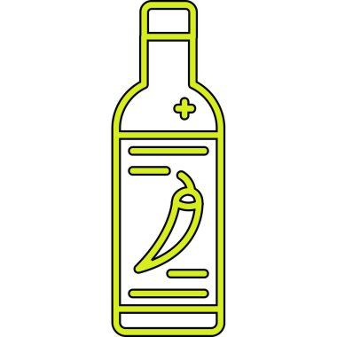 Zeytinyağı şişesi simgesi, karikatür tarzı