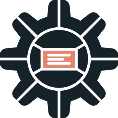 Teçhizat Ağ simgesi basit dişli resimlemesi