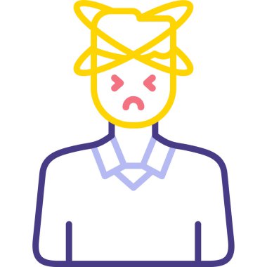 üzücü simge, vektör illüstrasyonu basit tasarım