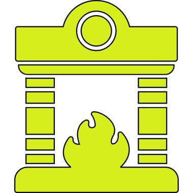 Şöminenin vektör simgesi