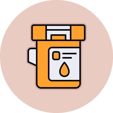 Tıbbi şişe ikonu. Web için tıp vektör simgelerinin özet çizimi