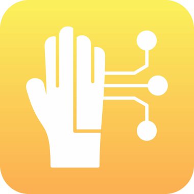 Bir el simgesi, vektör illüstrasyonu