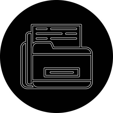 Bir belge simgesinin vektör illüstrasyonu, dosya belgesi