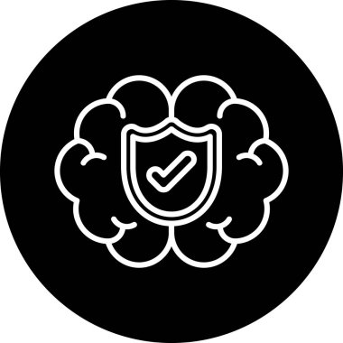 Bir kalkan simgesinin vektör illüstrasyonu