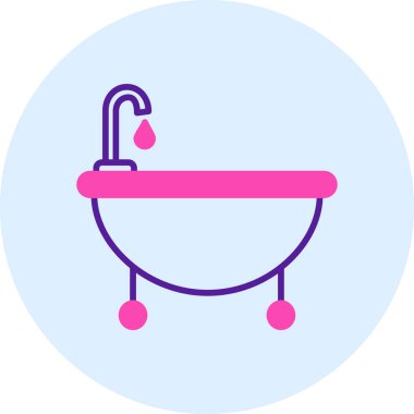 Küvet. Web simgesi basit illüstrasyon