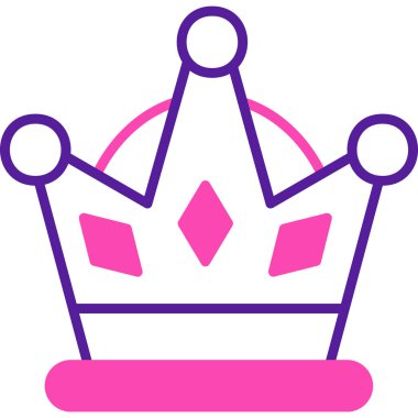 Taç. Web simgesi basit illüstrasyon