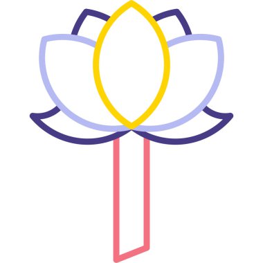 Çiçek. Web simgesi basit illüstrasyon