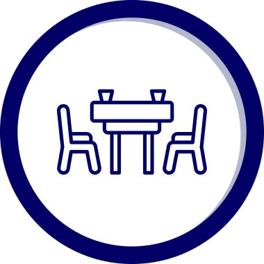 Sandalye. Web simgesi basit illüstrasyon