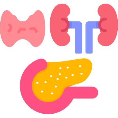 İnsan vücudu organ simgesi vektör çizimi çizimi