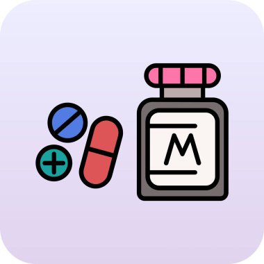 haplar ilaç şişesi renk vektör illüstrasyonu