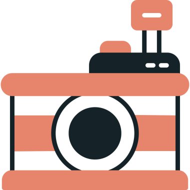 Kamera simgesi, vektör illüstrasyonu