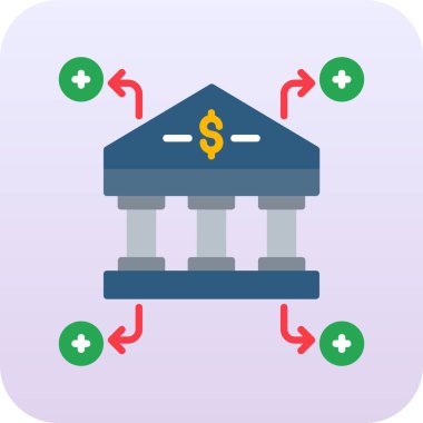 Banka kutsal kişilerin resmi içinde düz stil oluşturma