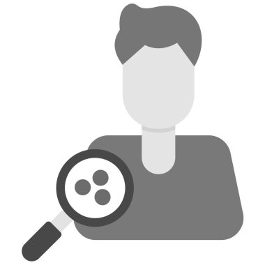 Cam ikonlu kullanıcı. Düz dizayn. vektör illüstrasyonu.