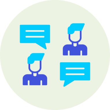 Moda Biçimli Sohbet Simgesi İzole Arkaplan