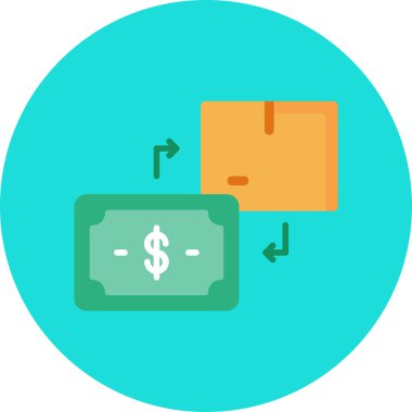 nakit dolar takas simgesi düz stil