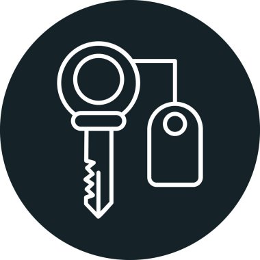 trend biçimi izole edilmiş arkaplanda anahtar simgesi