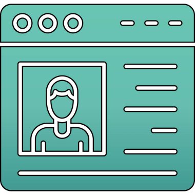 Tarayıcı arayüzü simgesi - taslak biçimi