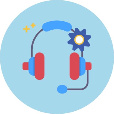 Kulaklık. Web simgesi basit illüstrasyon