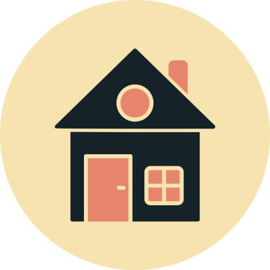 Ev. Web simgesi basit illüstrasyon